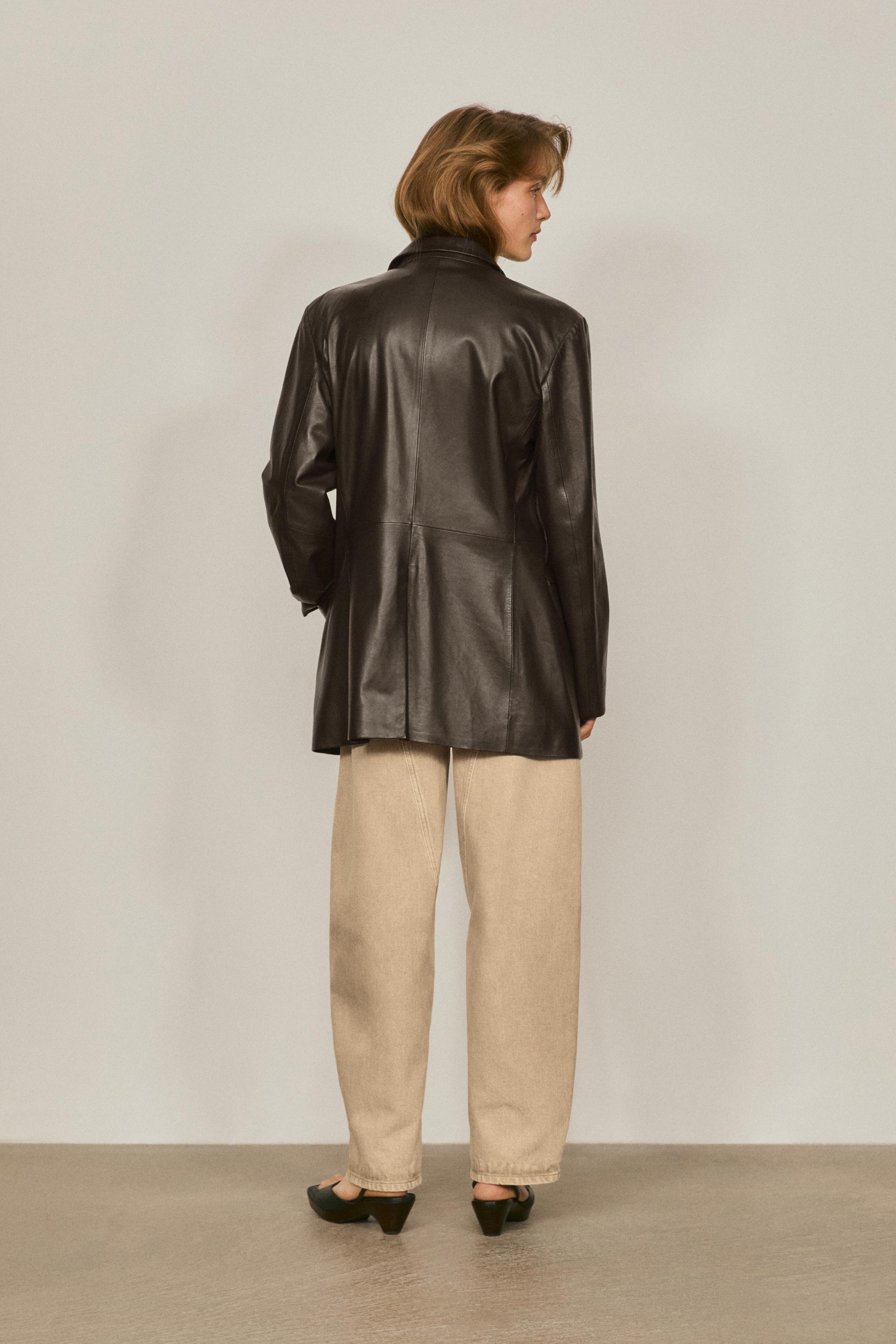 100% nappa leather blazer with pocket details - LIMITED EDITION