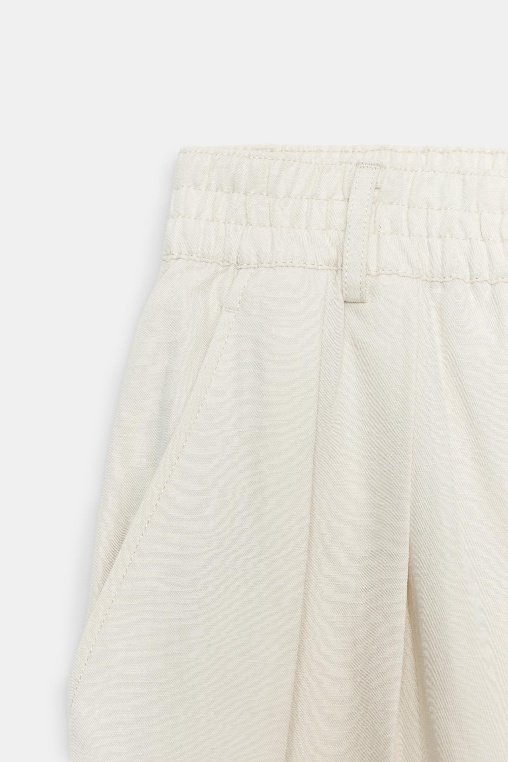 LINEN PLEATED PANTS ZW COLLECTION