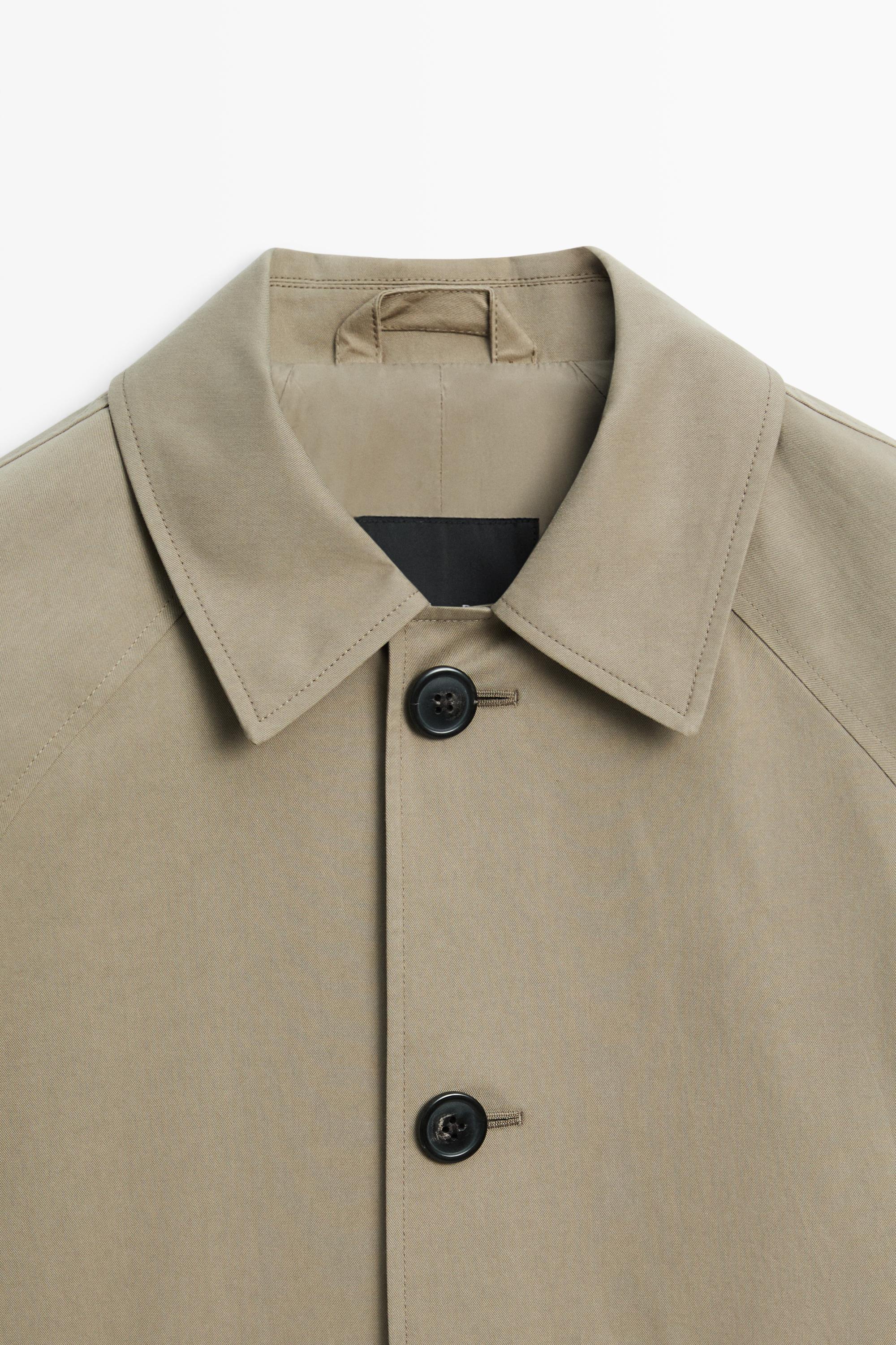 Oversize long 100% cotton trench coat