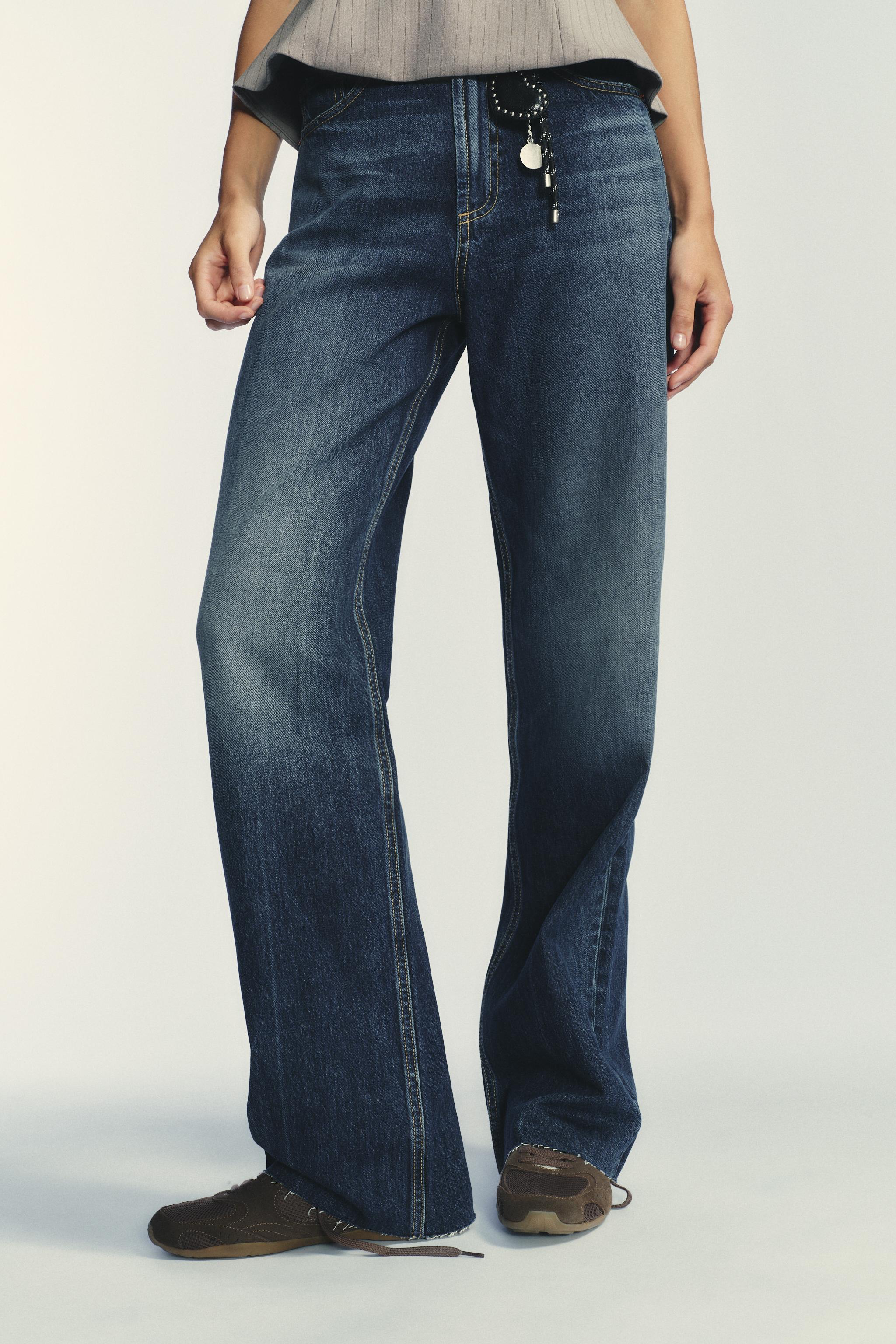 【ZARA×Kate Moss】ミッドウエスト ワイドレッグジーンズ MID-RISE WIDE LEG JEANS KATE MOSS X ZARA - Blue | ZARA Canada