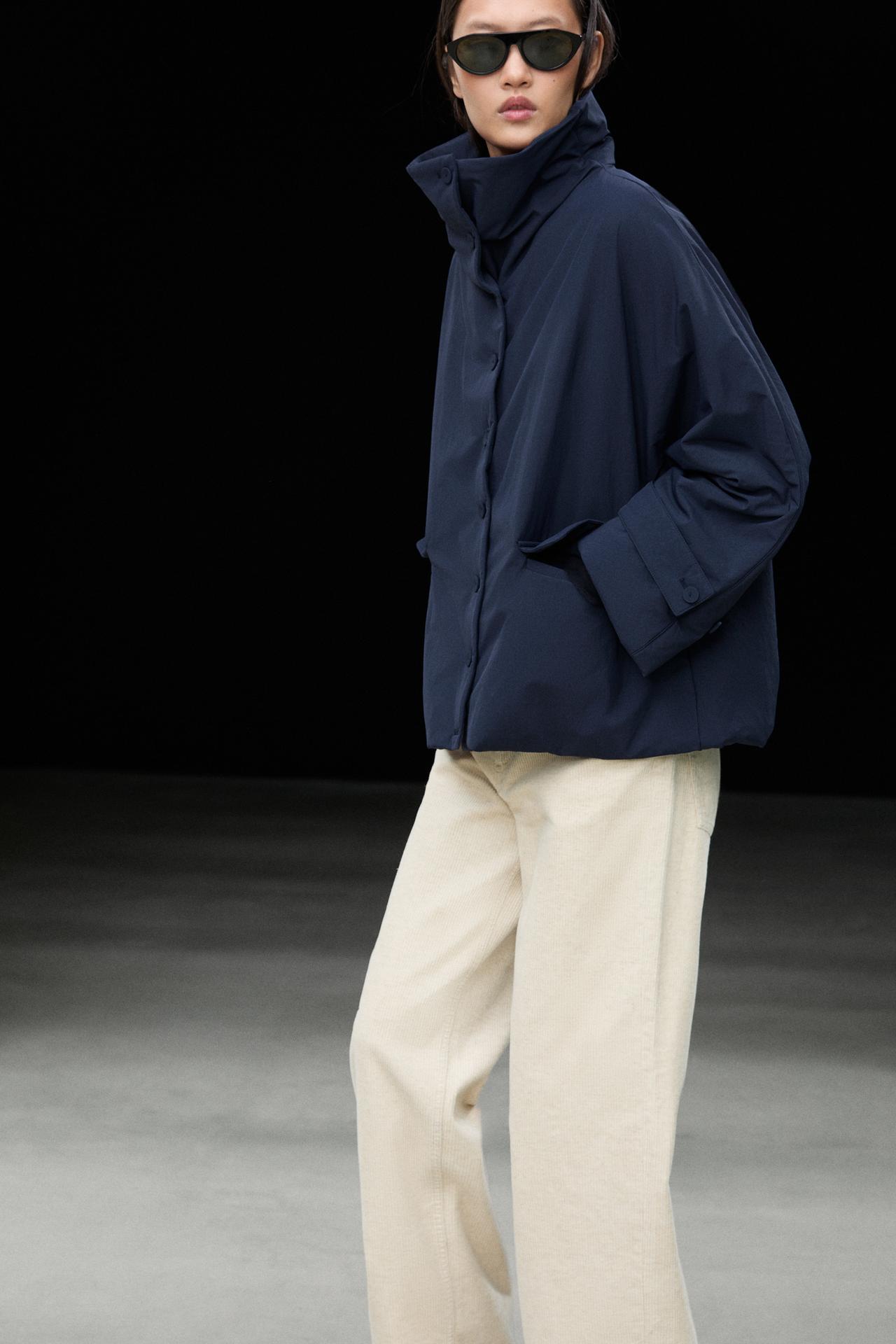 Short lightweight quilted jacket — Washed petrol