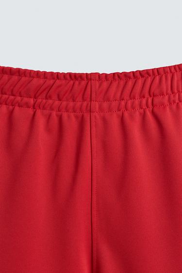 SHORT LISERÉS CONTRASTÉS - Rouge de Zara - Image 8