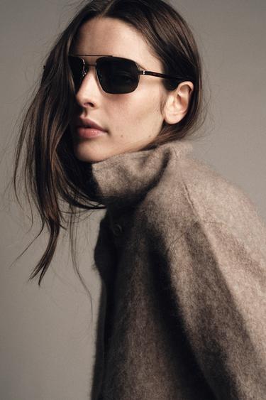 Zara RECTANGULAR SUNGLASSES - Golden