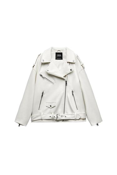 FAUX LEATHER OVERSIZE JACKET