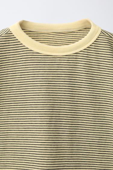 T-SHIRT À RAYURES - Jaune de Zara - Image 2
