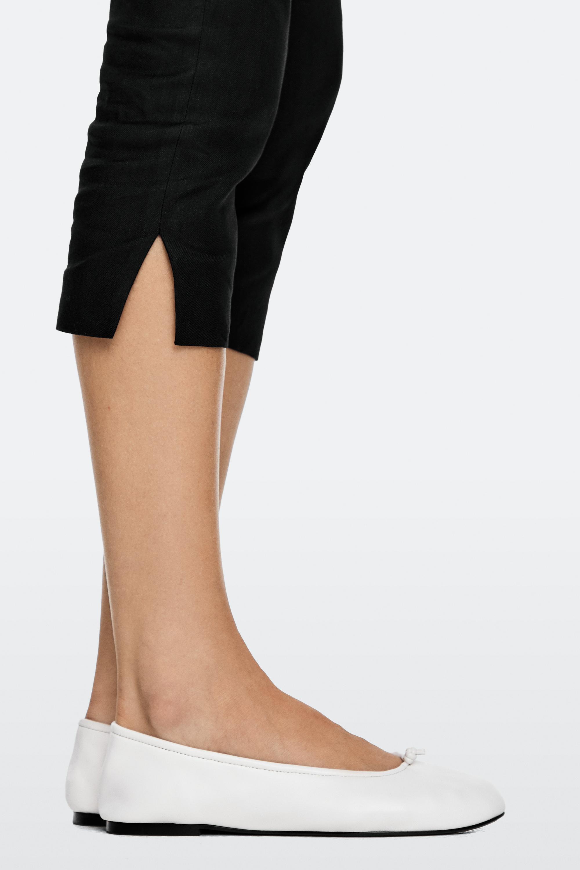 Ballerine en cuir à nœud