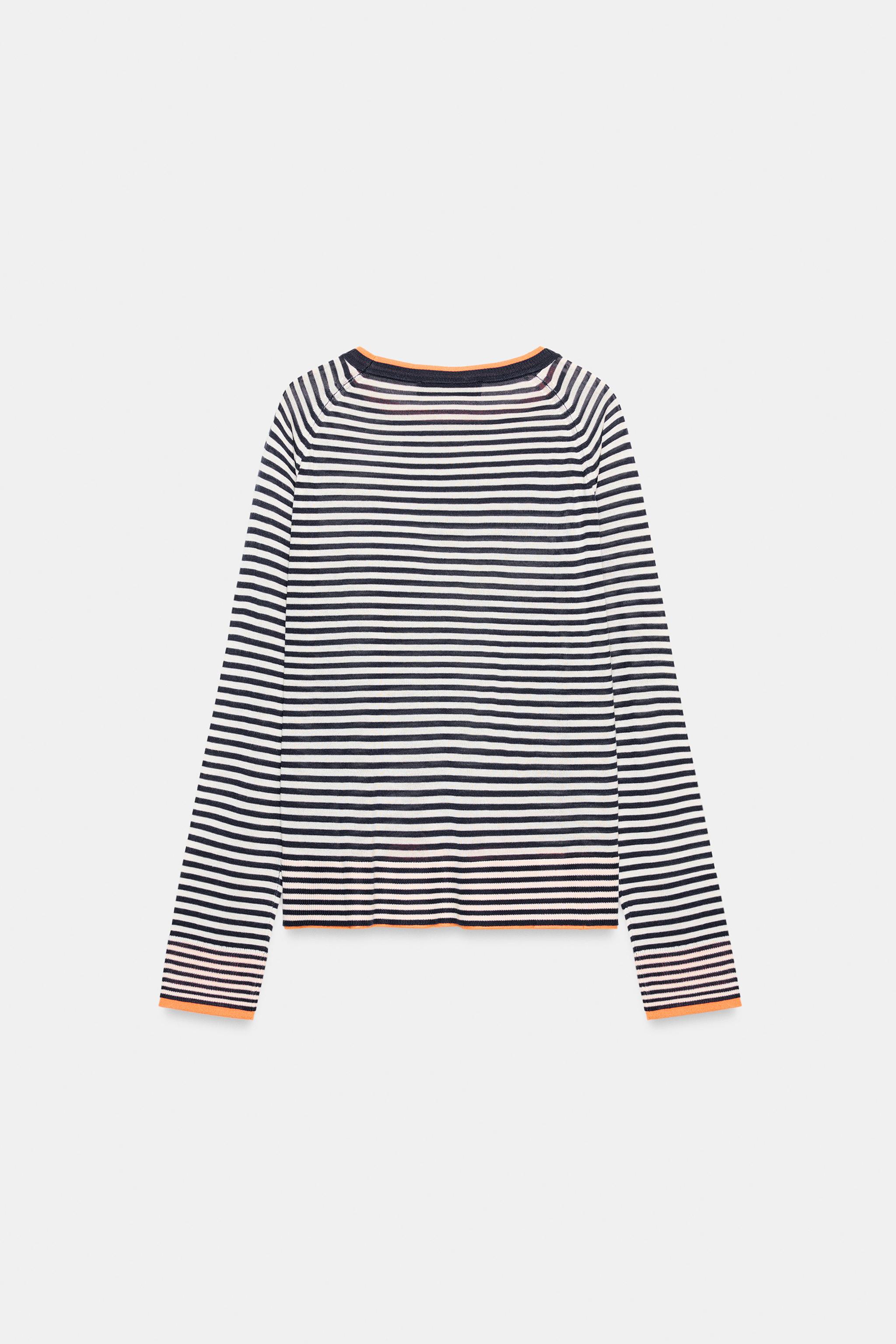 ダブルエフェクトニットセーター - ストライプ | ZARA Japan / 日本