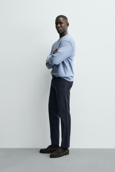 PANTALON CHINO SKINNY FIT - Bleu marine de Zara - Image 3