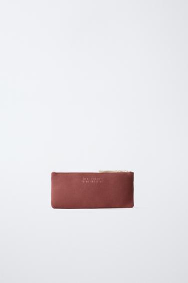 BASIC PENCIL CASE - Maroon by Zara - Image 4