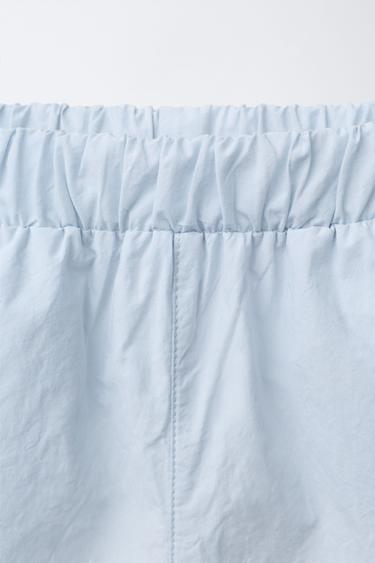 BERMUDA EN POPELINE - Bleu clair de Zara - Image 1