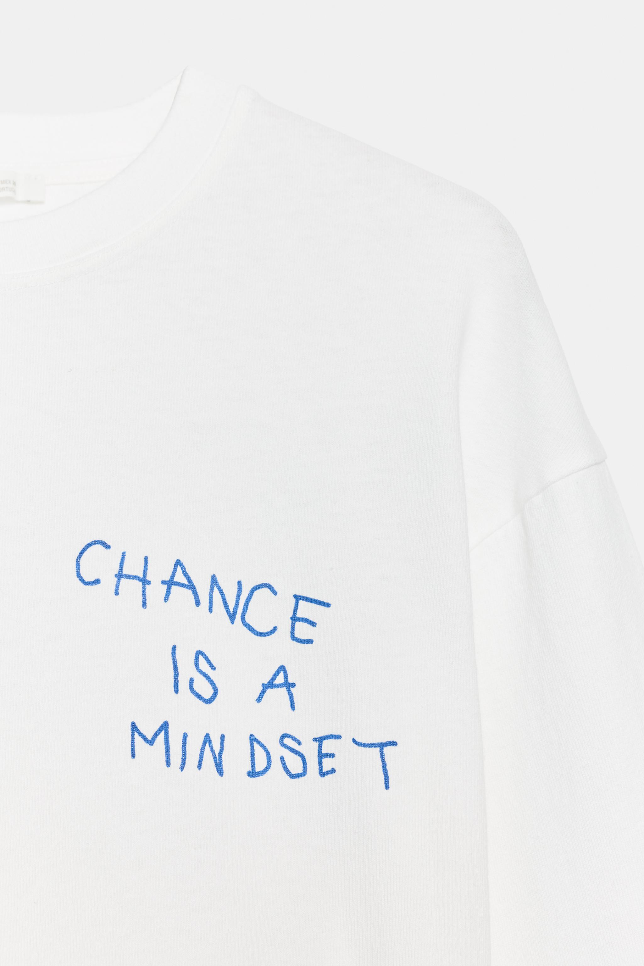 Женские футболки Zara TEXT AND GRAPHIC T-SHIRT — фото 8
