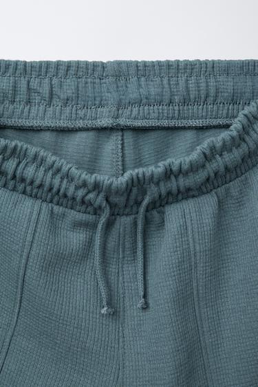BERMUDA EN MAILLE TEXTURÉ - Gris / Bleu de Zara - Image 3