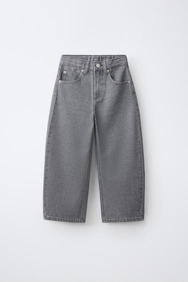 STRASS BALLOON JEANS — Dark gray 2