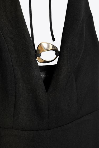 ROBE MI-LONGUE DÉCOR DORÉ - Noir de Zara - Image 6