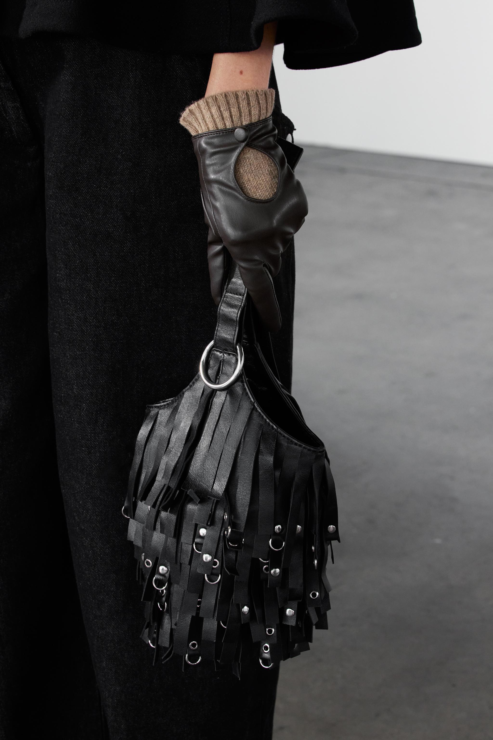 LUVAS CURTAS COMBINADAS - Marrom | ZARA Brasil