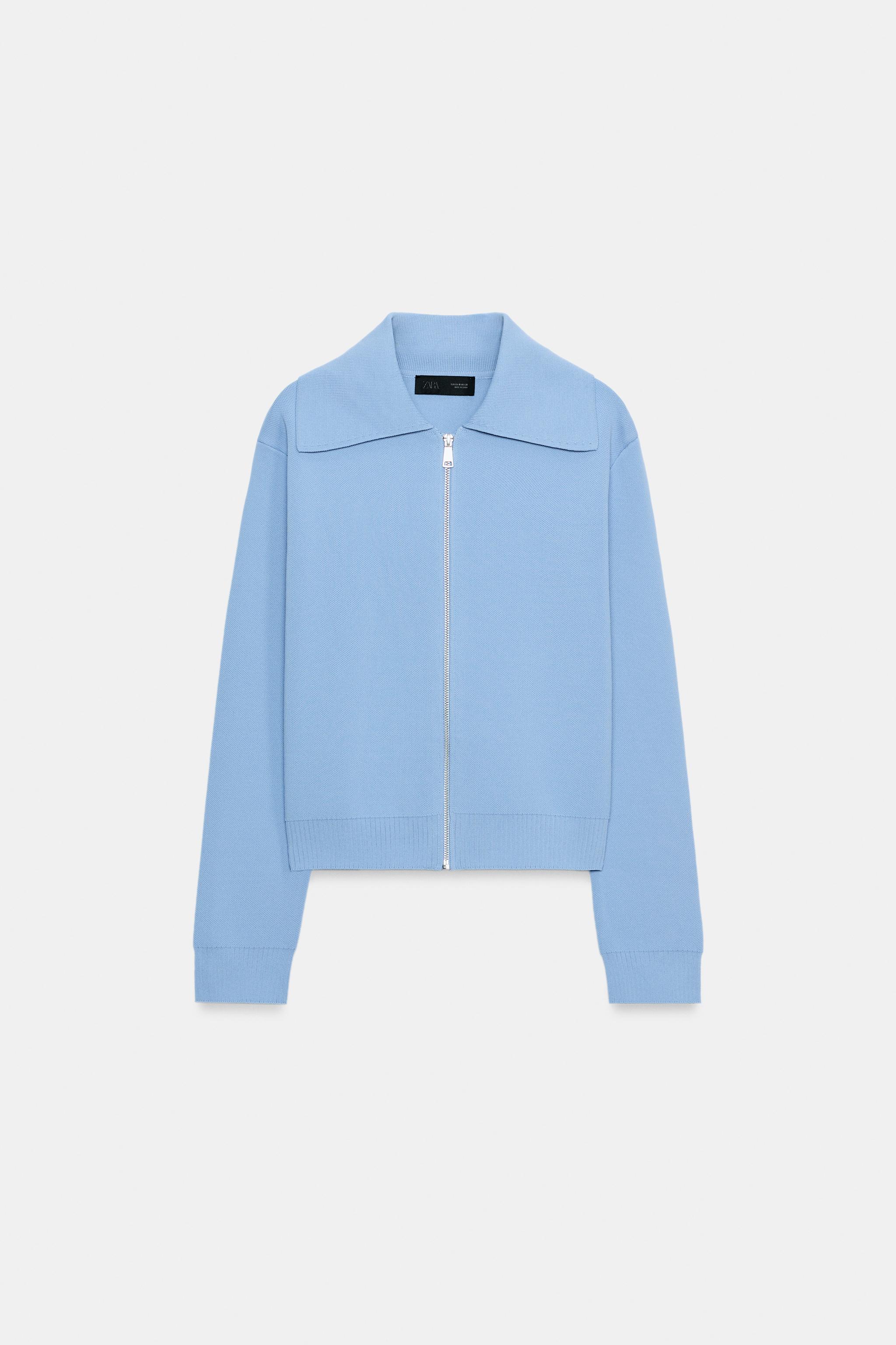 KNIT ZIP-UP CARDIGAN