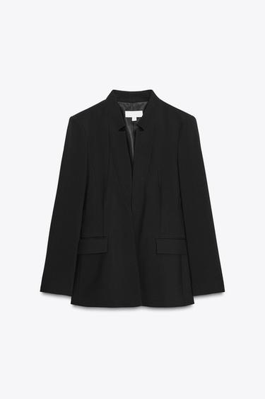 INVERTED LAPEL BLAZER - Black by Zara