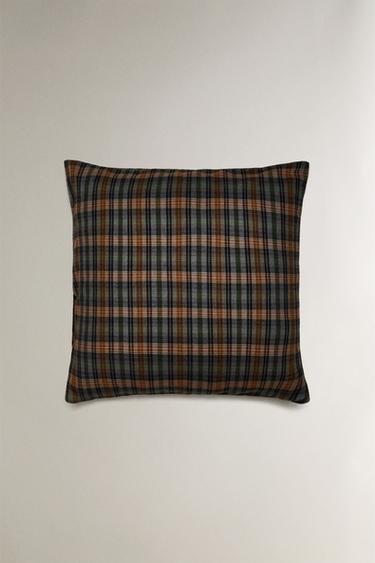CHECK FLANNEL PILLOWCASE - Blue by Zara - Image 2
