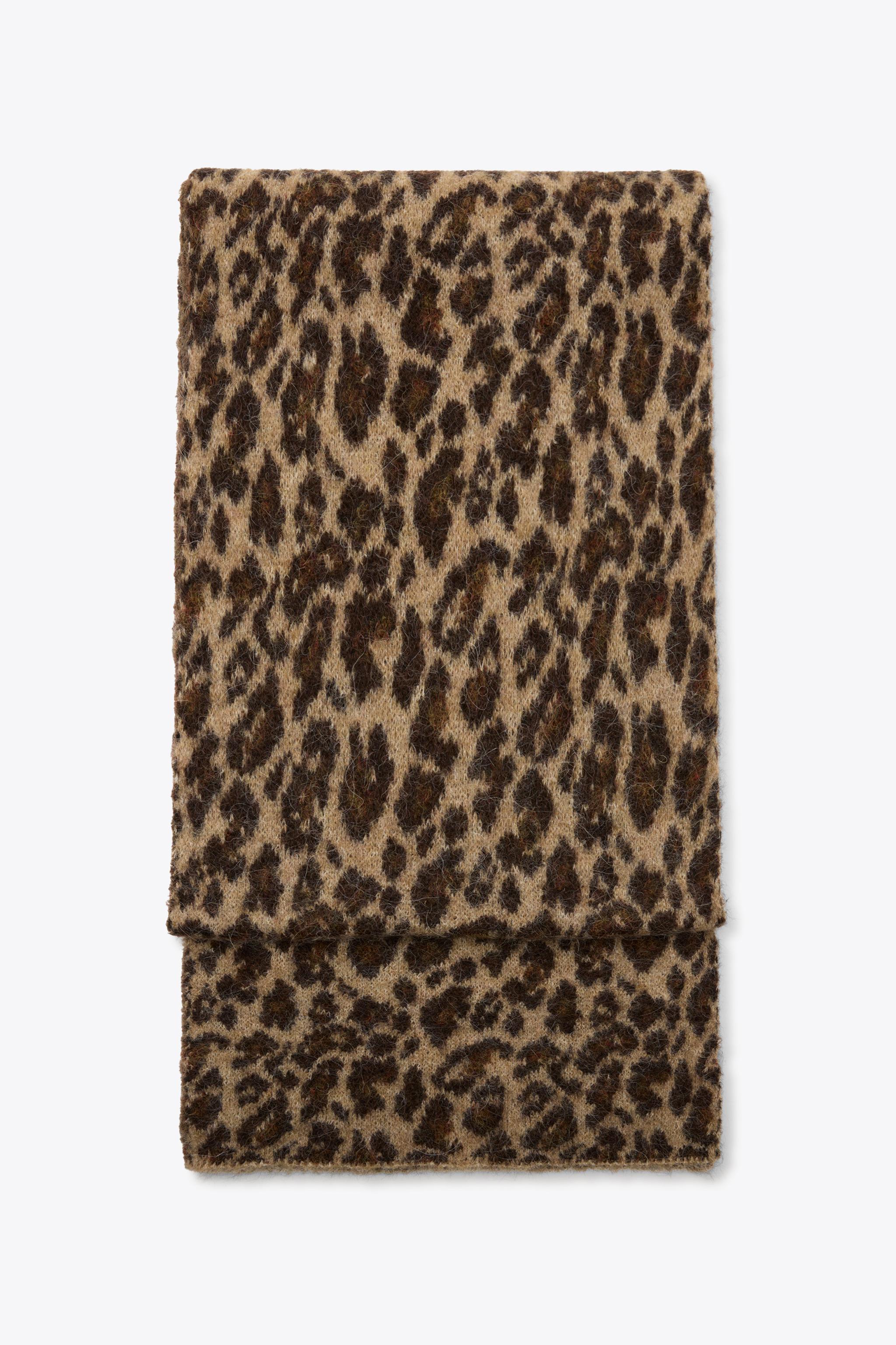 ANIMAL PRINT WOOL AND ALPACA BLEND SCARF - Leopard | ZARA