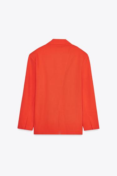OVERSIZE WRAP BLAZER - Red / Coral by Zara - Image 3