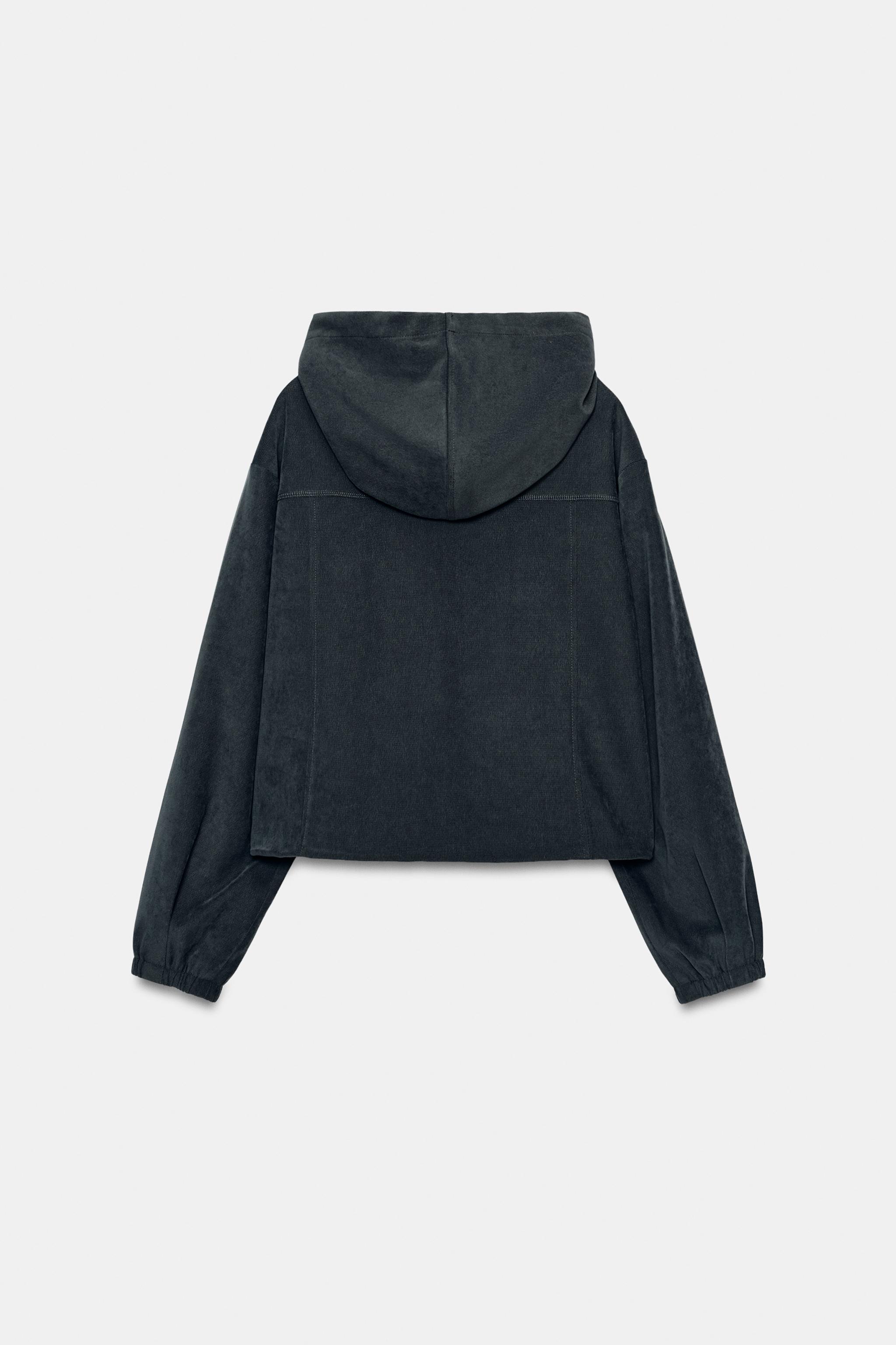 Женские куртки Zara HOODED BOMBER JACKET — фото 10