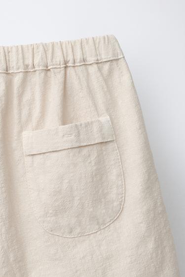 TEXTURED BERMUDA SHORTS - Ecru by Zara - Image 3