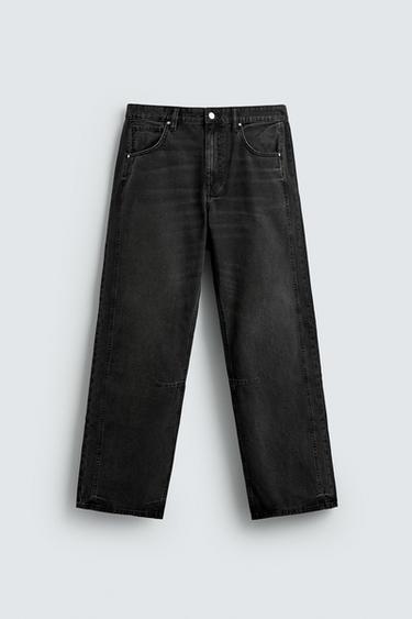 BAGGY FIT JEANS - Black by Zara