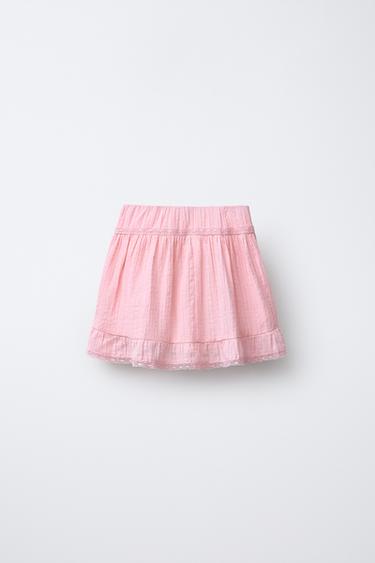 Zara LACE SKORT - Pink