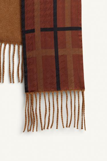COMBINED STRIPED SCARF LIMITED EDITION - Brick by Zara - Image 4