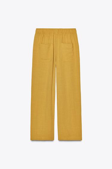 RUSTIC TROUSERS WITH ELASTIC WAIST - Curry by Zara - Image 5