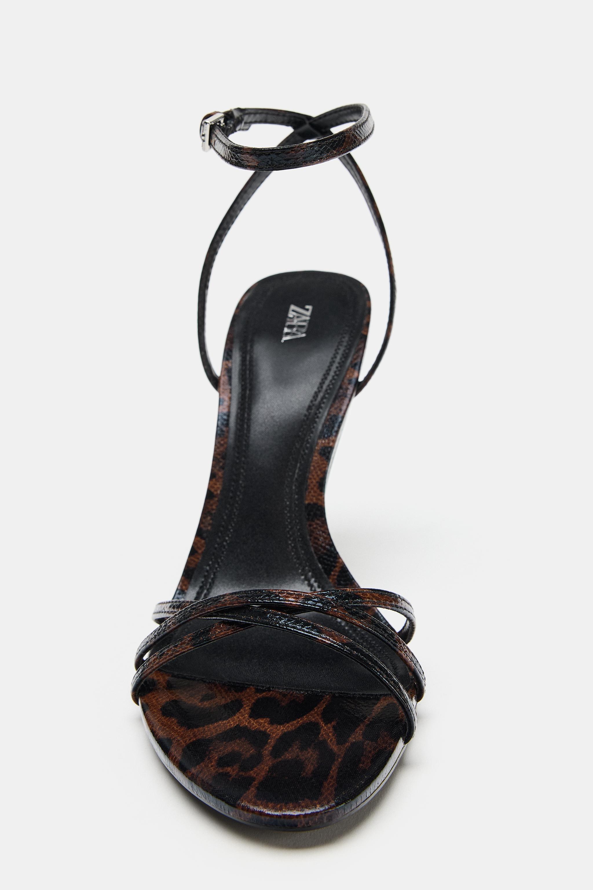 Zara Desenli Topuklu Sandalet görsel 5