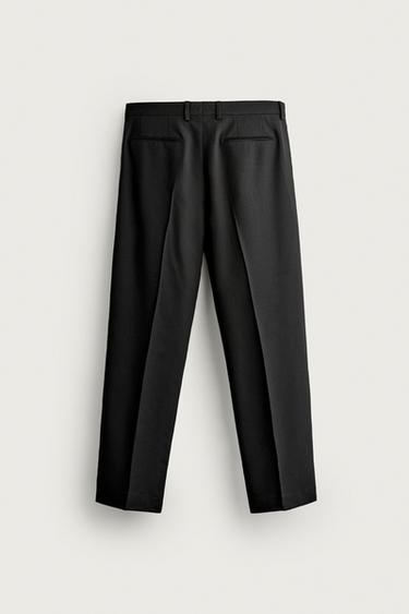 REGULAR FIT SUIT PANTS — Black 2