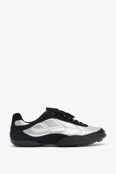 METALLIC RUNNING TRAINERS - Silver by Zara - Image 0