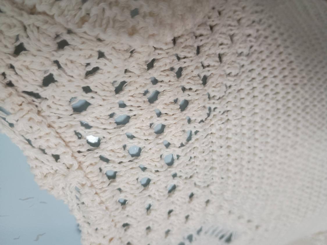 KNIT MIDI DRESS WITH CONTRAST CUTWORK EMBROIDERY - Image 5