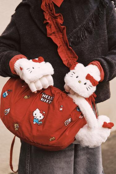 HELLO KITTY © SANRIO EMBROIDERED MITTENS - Ecru by Zara