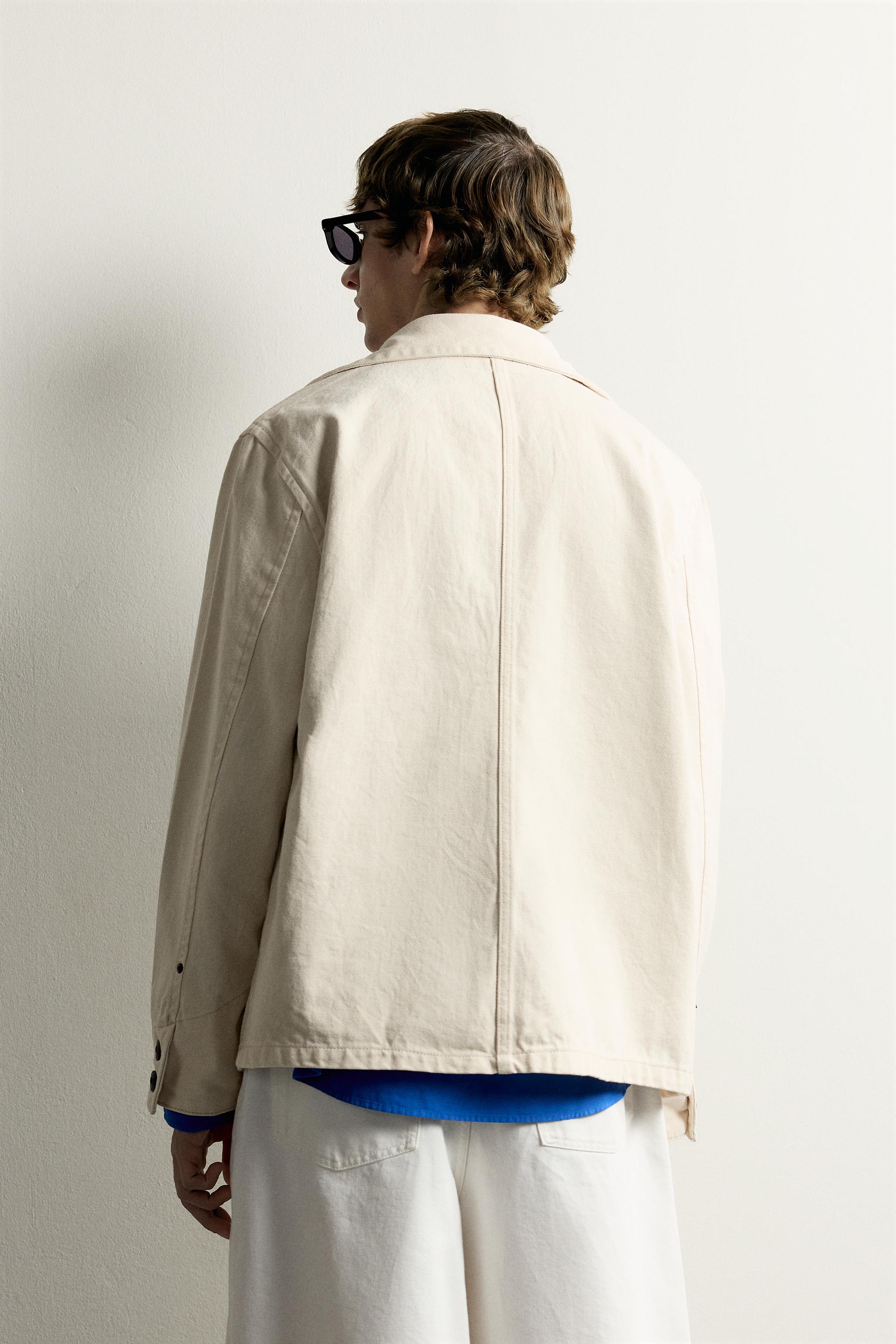 Zara CEPLİ RELAXED FIT İNCE CEKET görsel 3