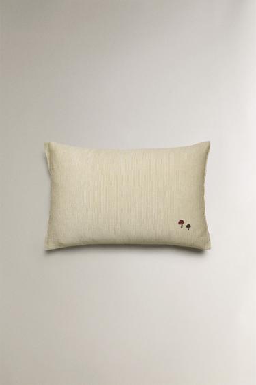 KIDS' STRIPED MUSLIN PILLOWCASE - Green by Zara - Image 3