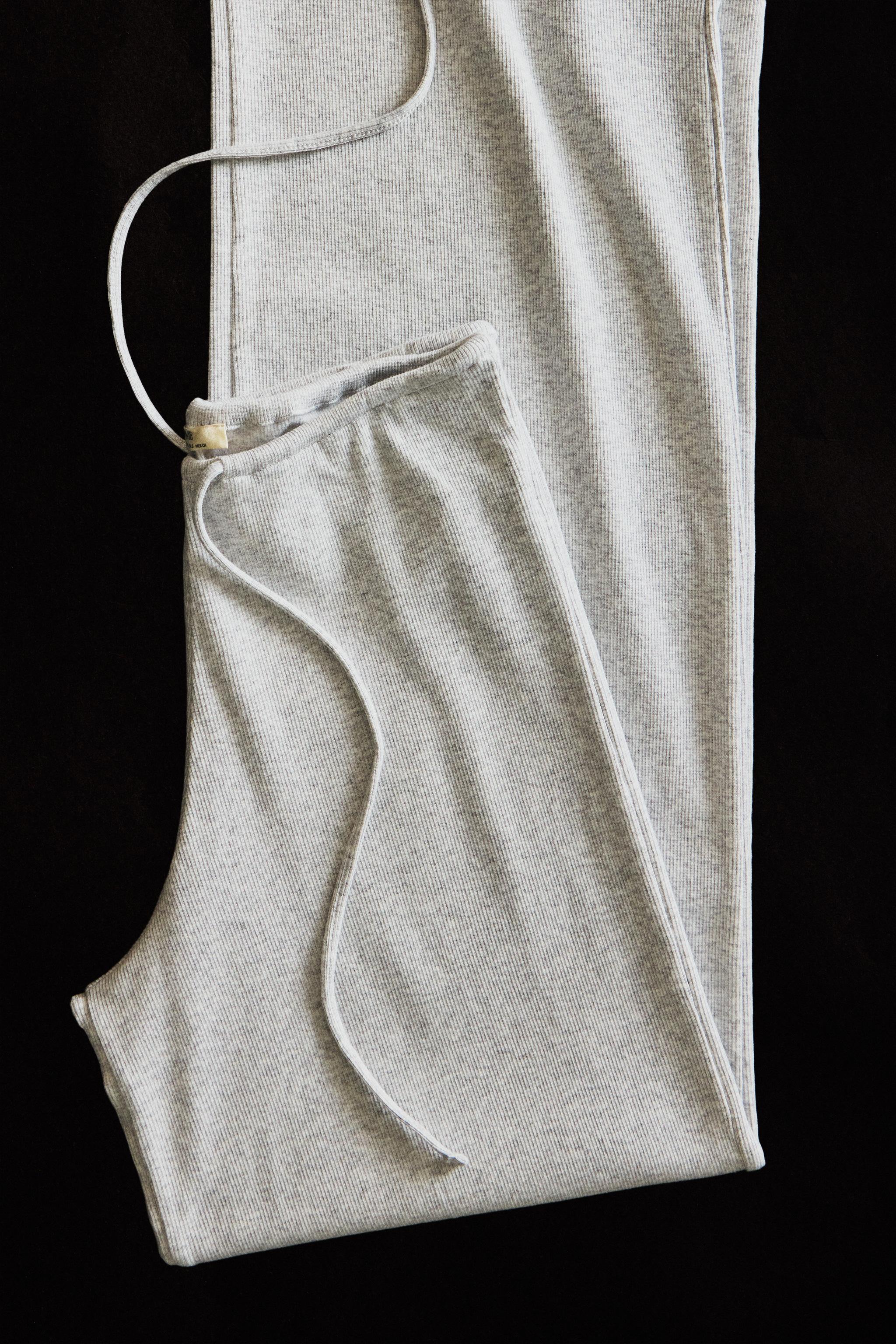 RIBBED COTTON TROUSERS