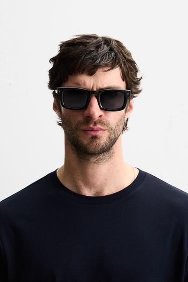 RECTANGULAR SUNGLASSES - Black by Zara - Image 0