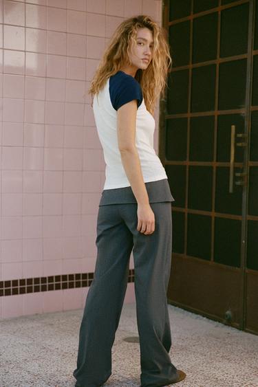 OVERLAY WAIST TROUSERS - Dark grey by Zara - Image 4