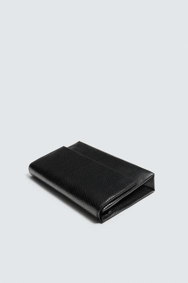 EMBOSSED CLUTCH BAG - Black by Zara - Image 1