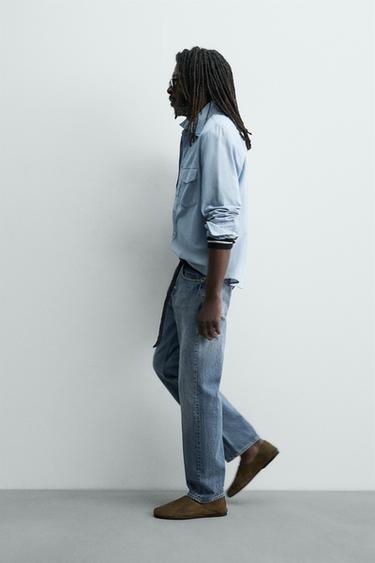 AARON LEVINE X ZARA STRAIGHT-LEG JEANS - Mid-blue by Zara - Image 5