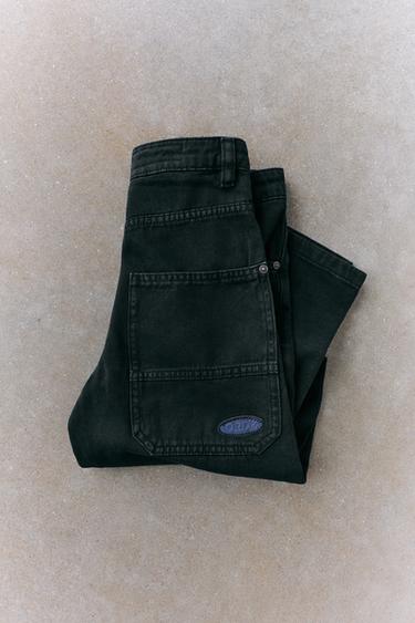 PANTALÓN SARGA LOOSE FIT - Gris antracita de Zara