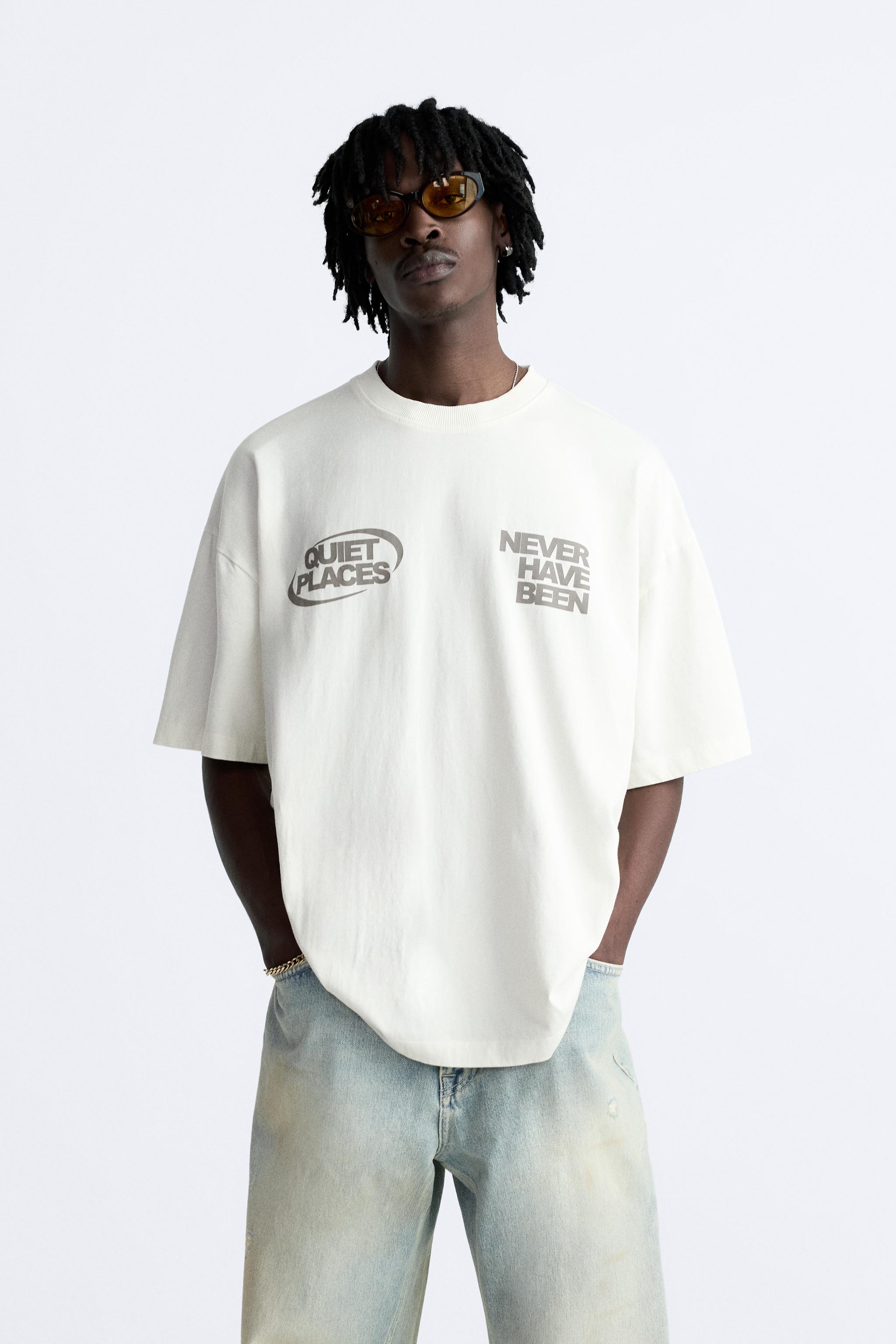 テキストプリント Tシャツ - オフホワイト | ZARA Japan / 日本