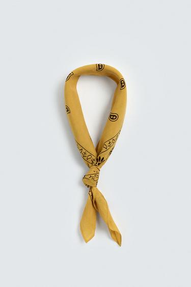 Zara Sarı - PAİSLİ DESENLİ BANDANA