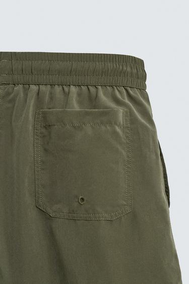 LONG SOFT SWIM SHORTS - Khaki by Zara - Image 3