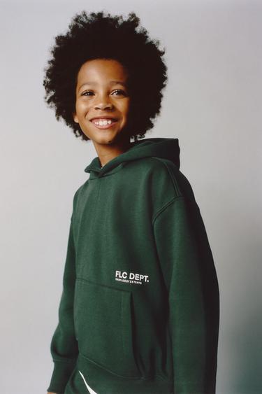 BASIC HOODIE - Bottle green by Zara