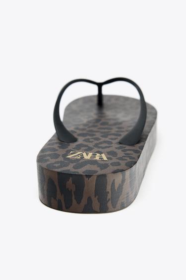 SANDALES À IMPRIMÉ ANIMALIER - Marron de Zara - Image 5