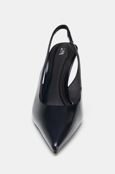 CHAUSSURES À TALONS COMPENSÉS OUVERTES À L'ARRIÈRE - Noir de Zara - Image 5