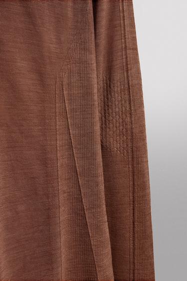 TECHNICAL WOOL T-SHIRT - Brown by Zara - Image 2